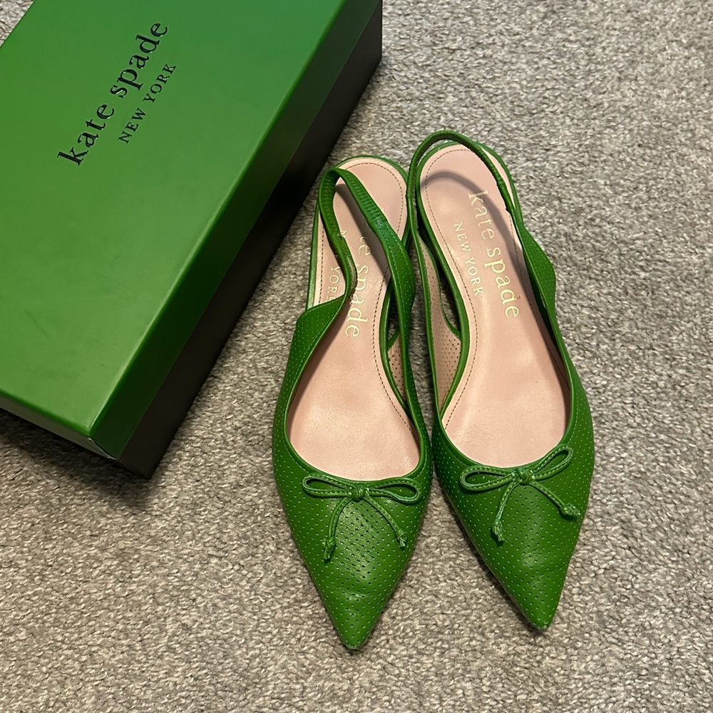 Kate Spade Green Flats sz 8